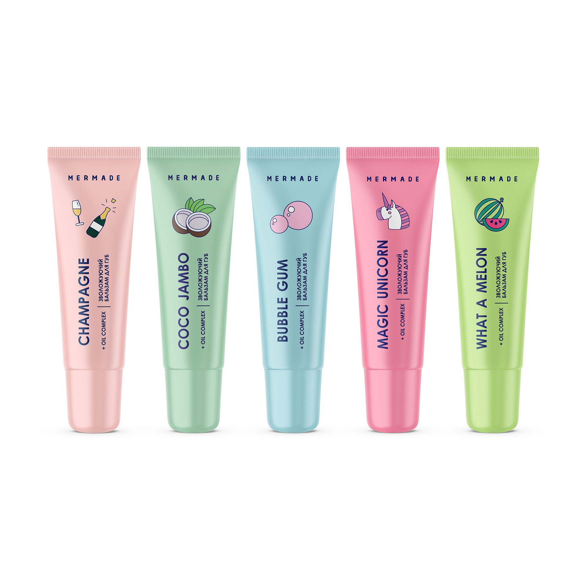 Набір бальзамів для губ Mermade Lip Essentials, 5*10 г
