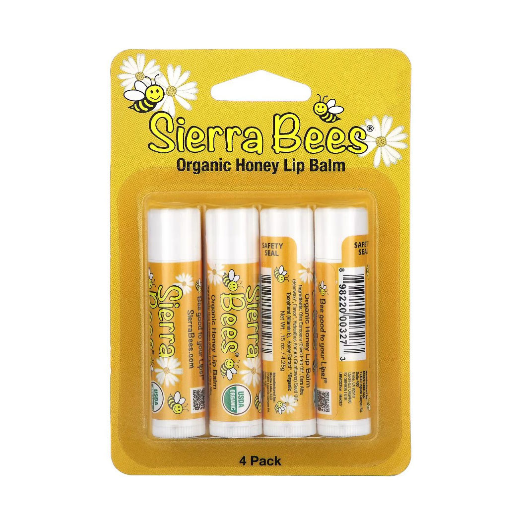 Набір бальзамів для губ Sierra Bees Мед, 4*4.25 г